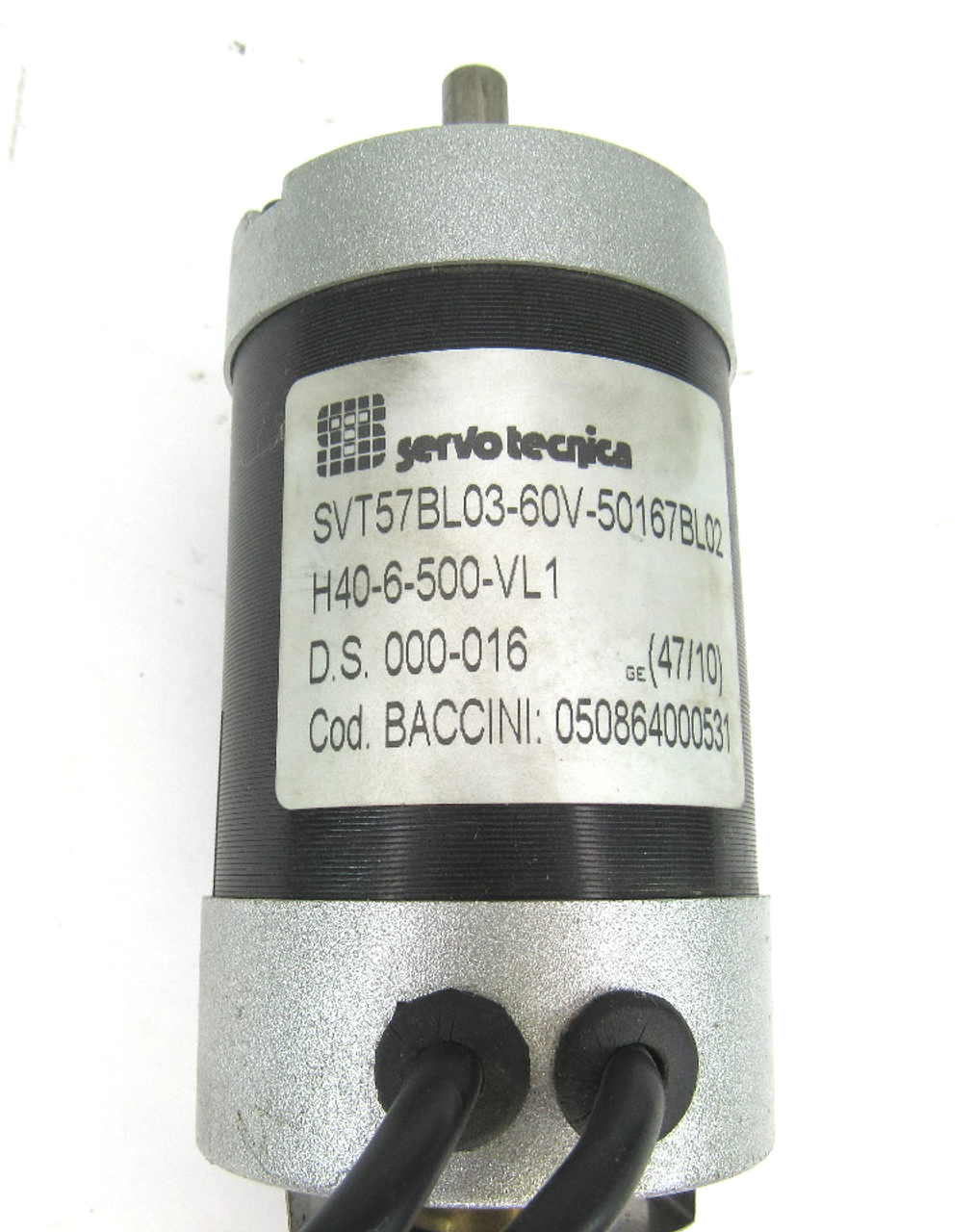 Servo Tecnica SVT57BL03-60V-50167BL02 Servo Motor 60V 5000 RPM H40-6-0500VL