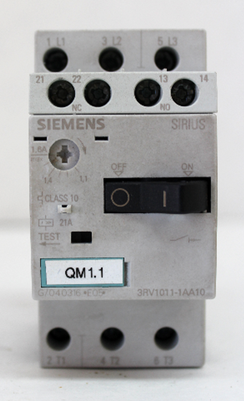 Siemens 3RV1011-1AA10 Manual Motor Controller, 21A