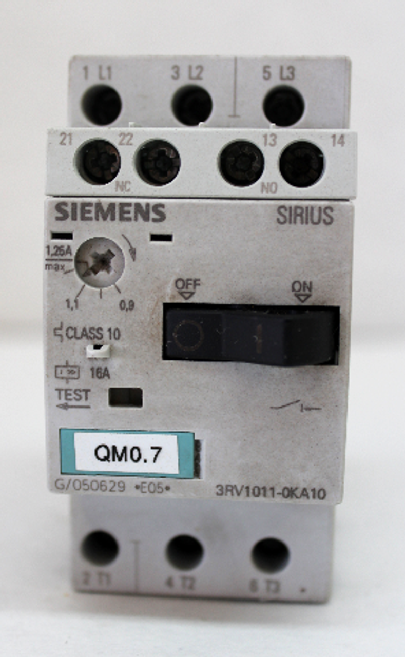 Siemens 3RV1011-0KA10 Manual Motor Controller, 16A