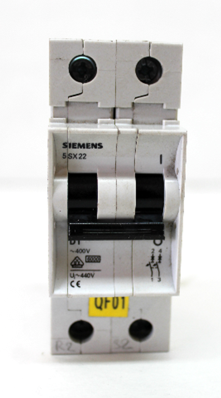 Siemens 5SX22 D1 Circuit Breaker 2 Pole, 1A, 400V