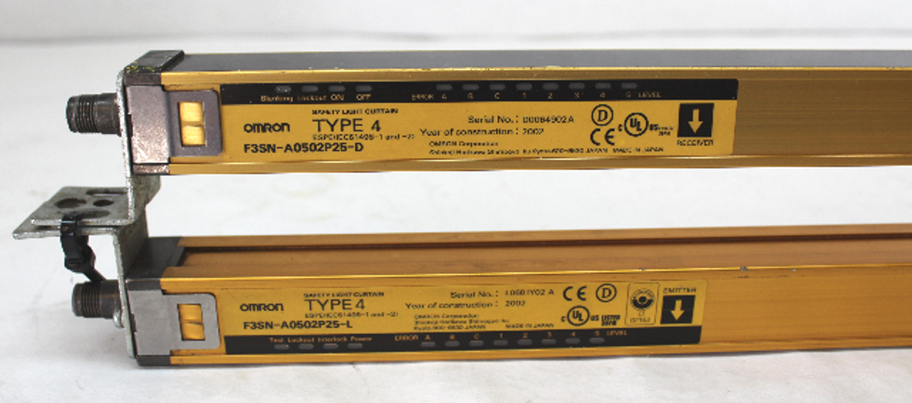 Omron F3SN-A0502P25 Light Curtain Transmitter & Receiver Set - 502mm