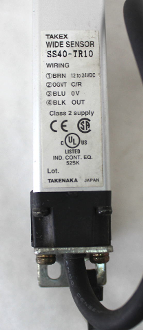 Takex Takenaka SS40-TR10 Wide Sensor Light Curtain Transmitter & Receiver Set, 24VDC