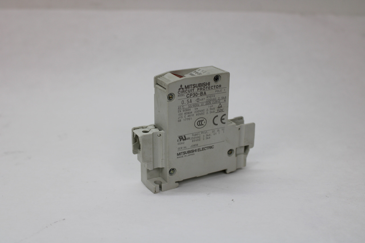 Mitsubishi CP30-BA Circuit Protector 0.5A, 1Pole, 230VAC/60VDC