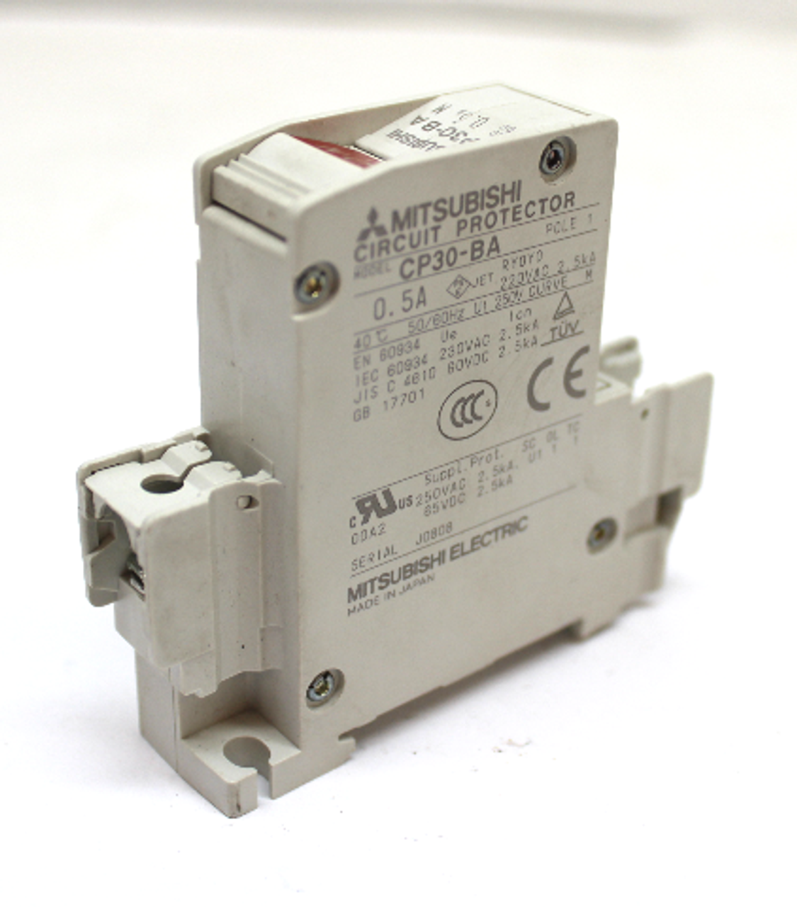 Mitsubishi CP30-BA Circuit Protector 0.5A, 1Pole, 230VAC/60VDC