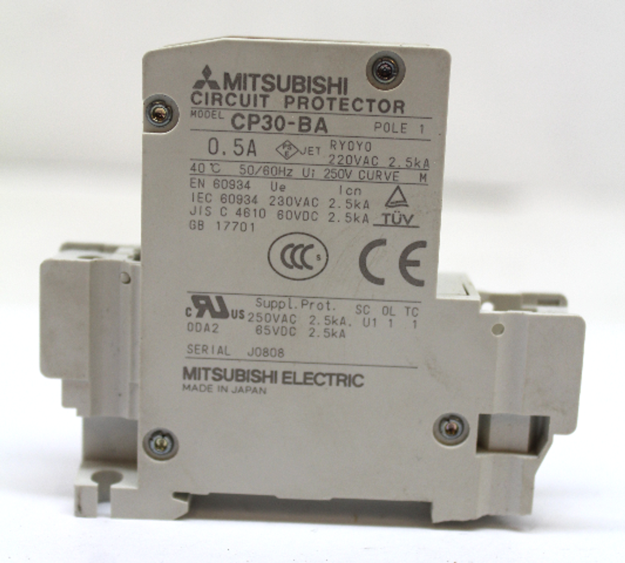 Mitsubishi CP30-BA Circuit Protector 0.5A, 1Pole, 230VAC/60VDC
