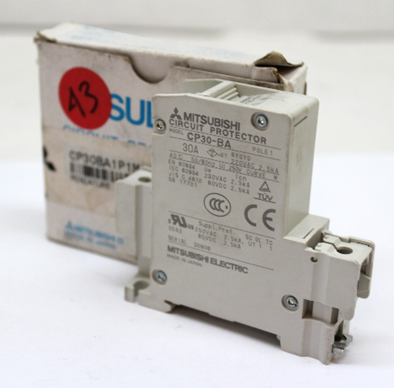 Mitsubishi CP30-BA Circuit Protector 30A, 1Pole, 230VAC/60VDC