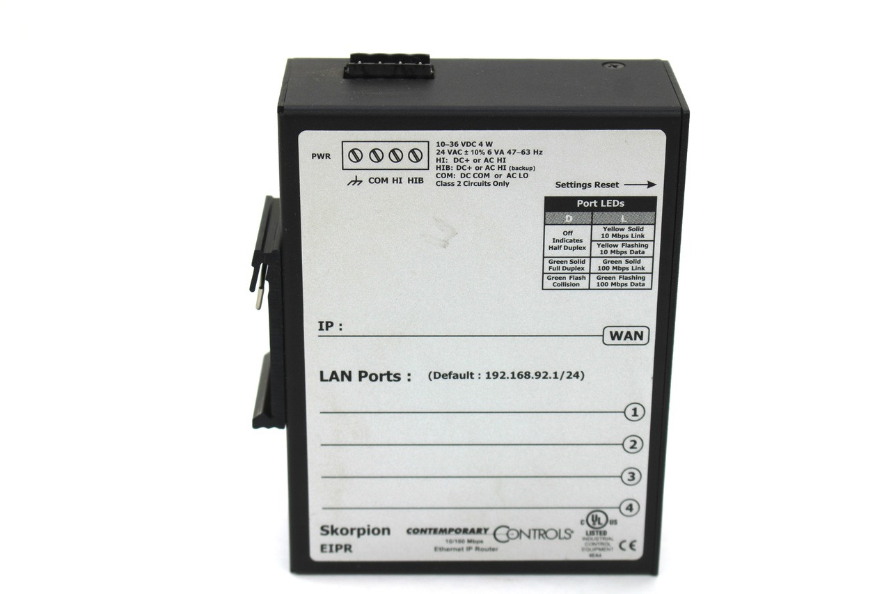 Contemporary Controls Skorpion EIPR-E 10/100Mbps Ethernet IP Router
