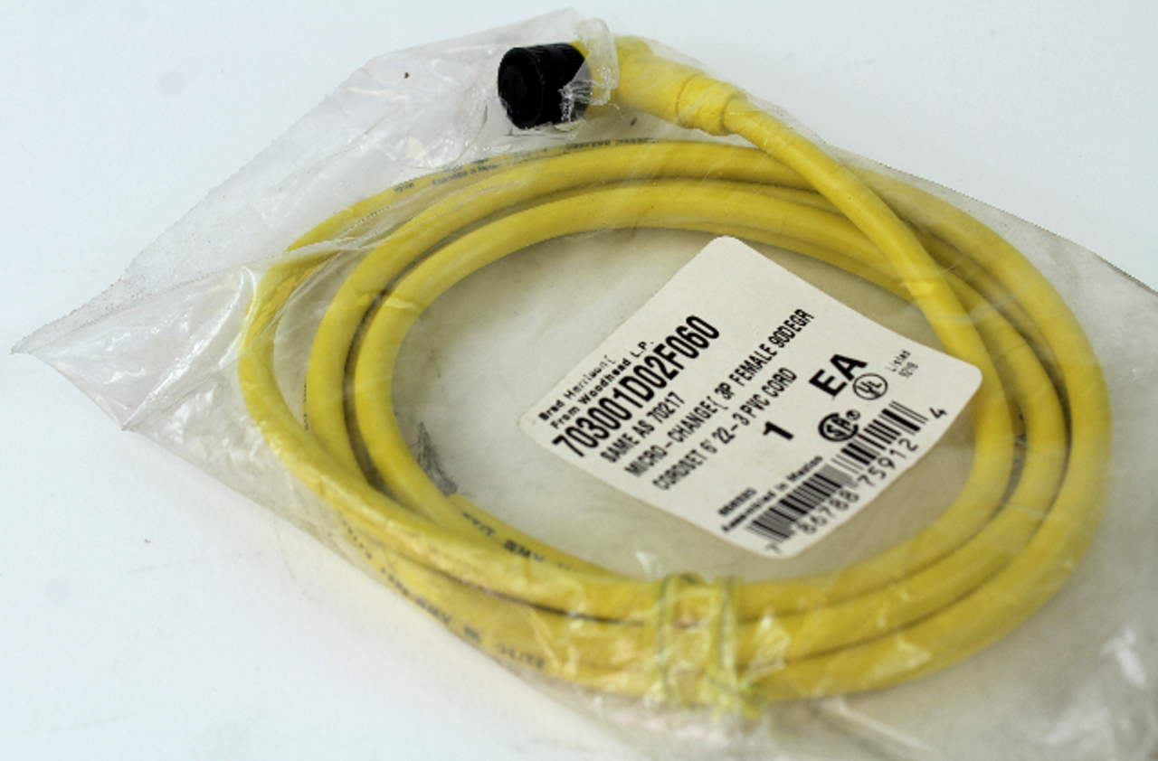 Brad Harrison 703001D02F060 Micro-Change Cordset NEW