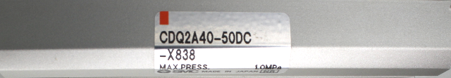 SMC CDQ2A40-50DC-X838 Compact Pneumatic Cylinder 40mm Bore 50mm Stroke