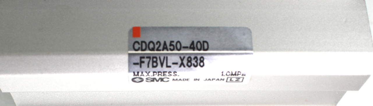 SMC CDQ2A50-40D-F7BVL-X838 Compact Pneumatic Cylinder 50mm Bore 40mm Stroke