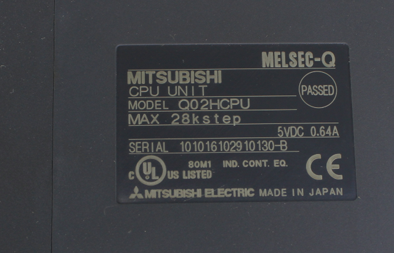 Mitsubishi Q02HCPU Melsec-Q PLC 5 VDC 0.64A