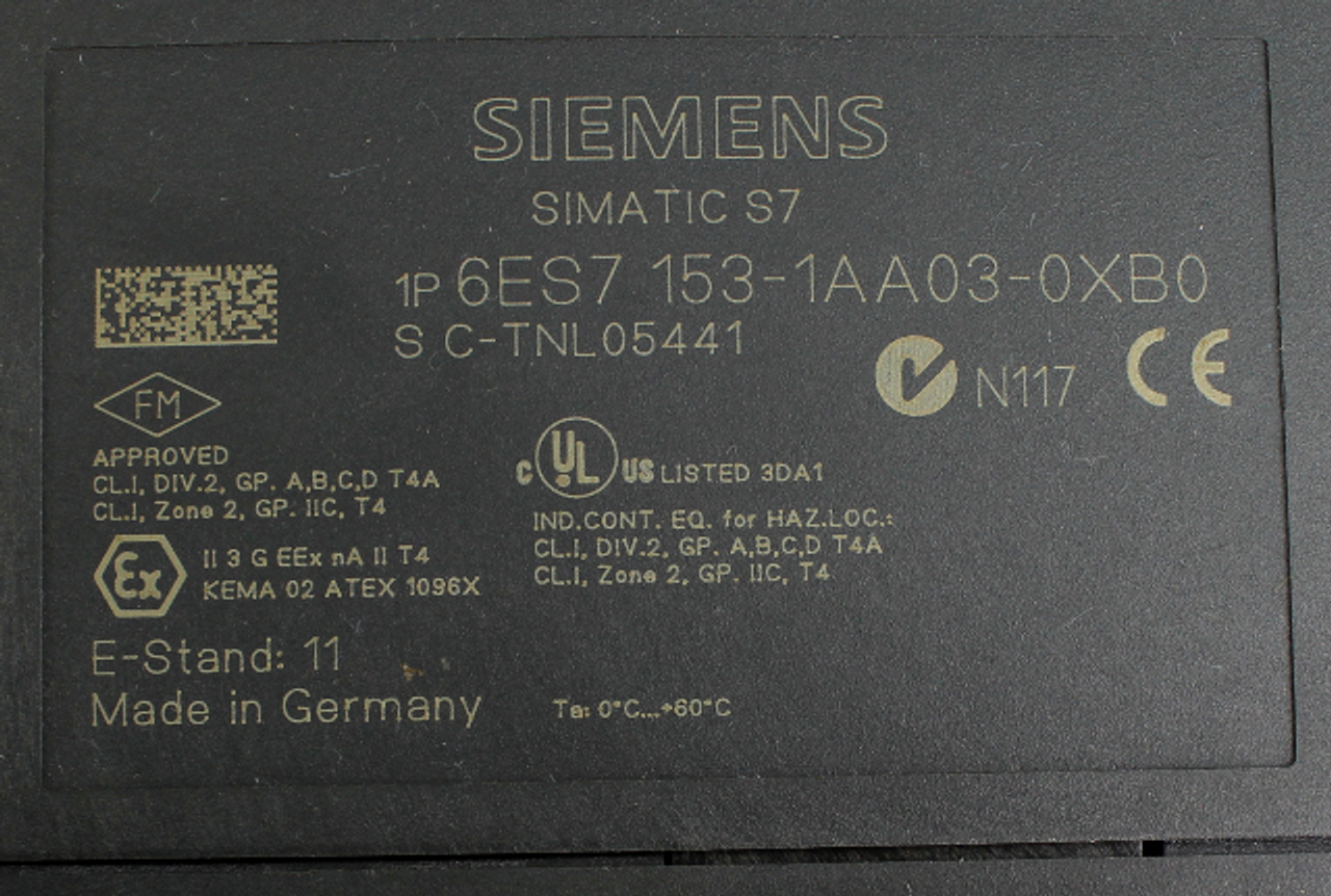 Siemens 6ES7153-1AA03-0XB0 Interface Module 24VDC 350mA