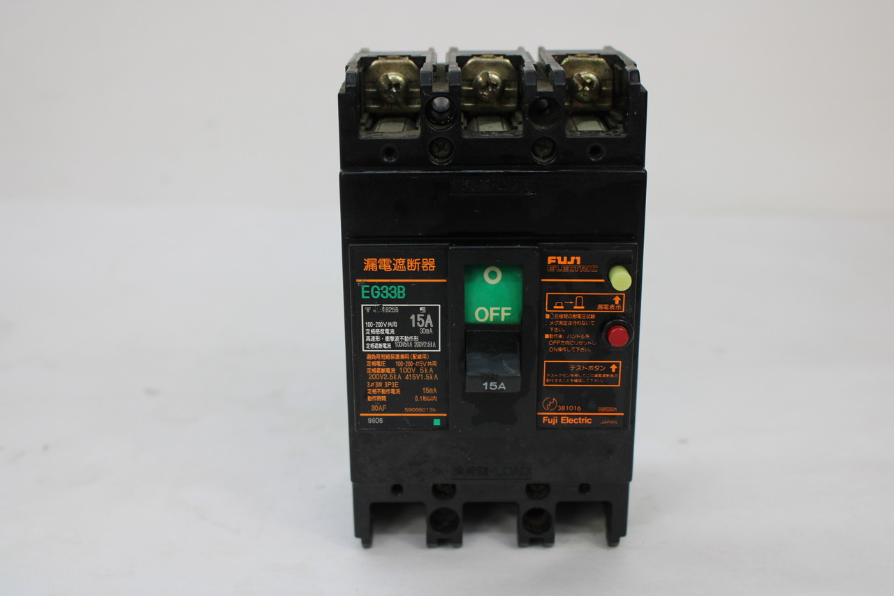 Fuji EG33B Circuit Breaker 15A 200V
