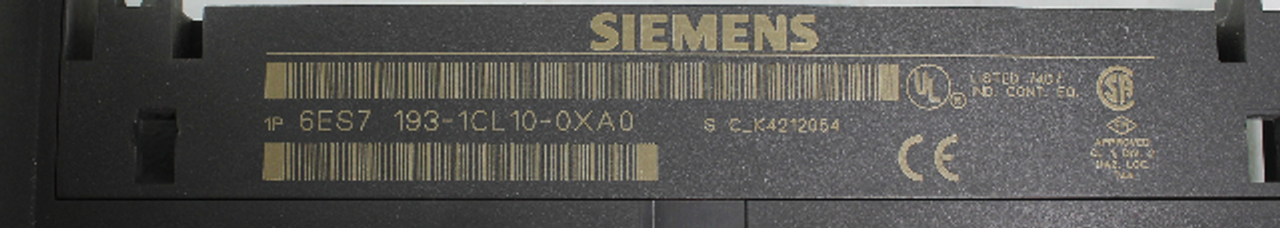 Siemens 6ES7193-1CL10-0XA0 Terminal Block 0.5A 24VDC