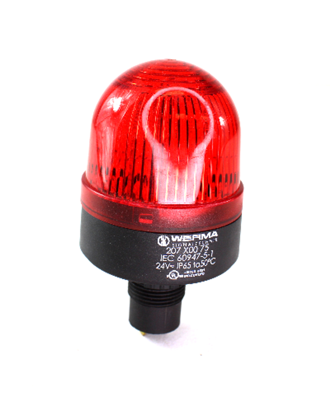 Werma 207-100-75 Industrial Signal Beacon Light Red Permanent 24Vac/VDC