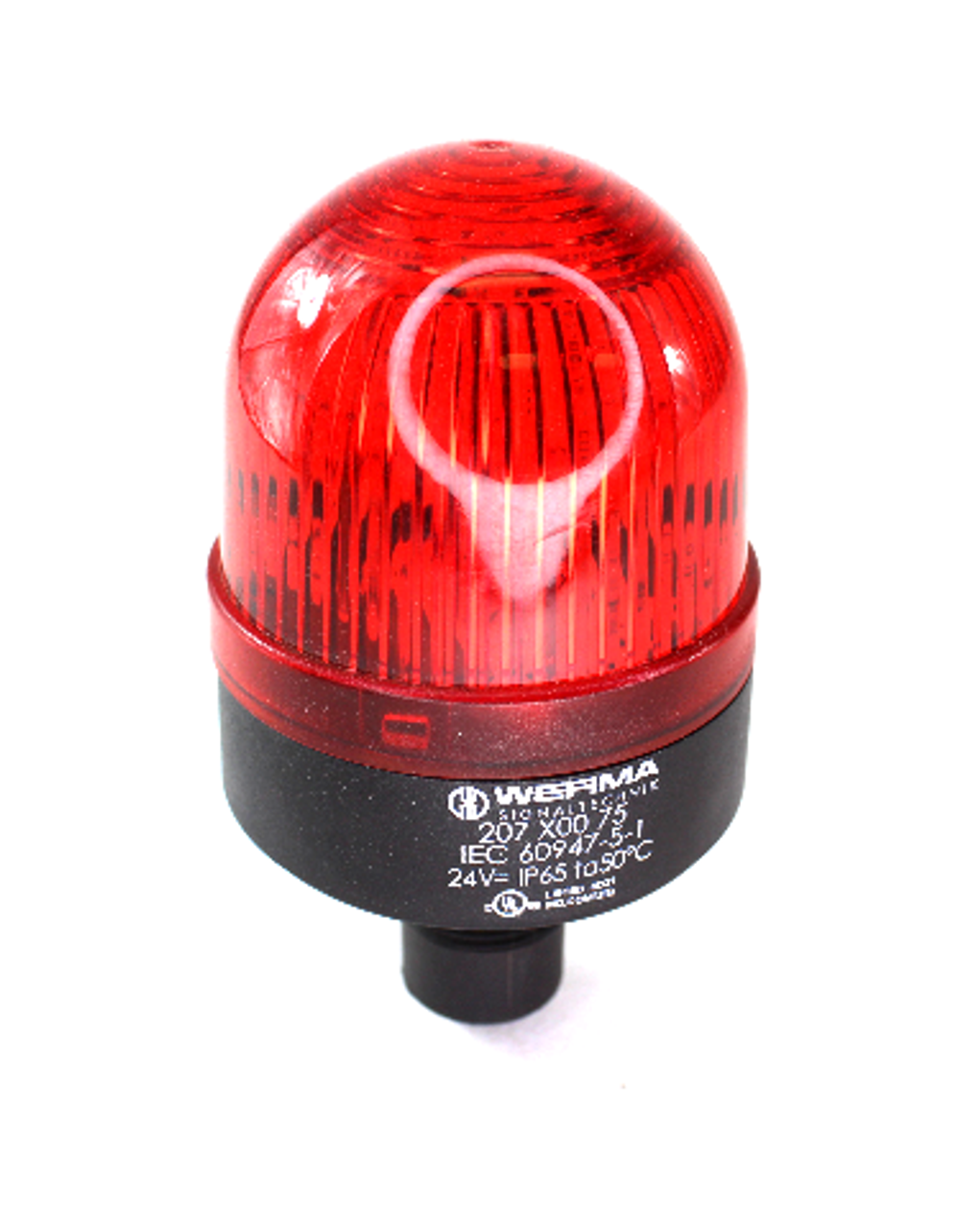 Werma 207-100-75 Industrial Signal Beacon Light Red Permanent 24Vac/VDC