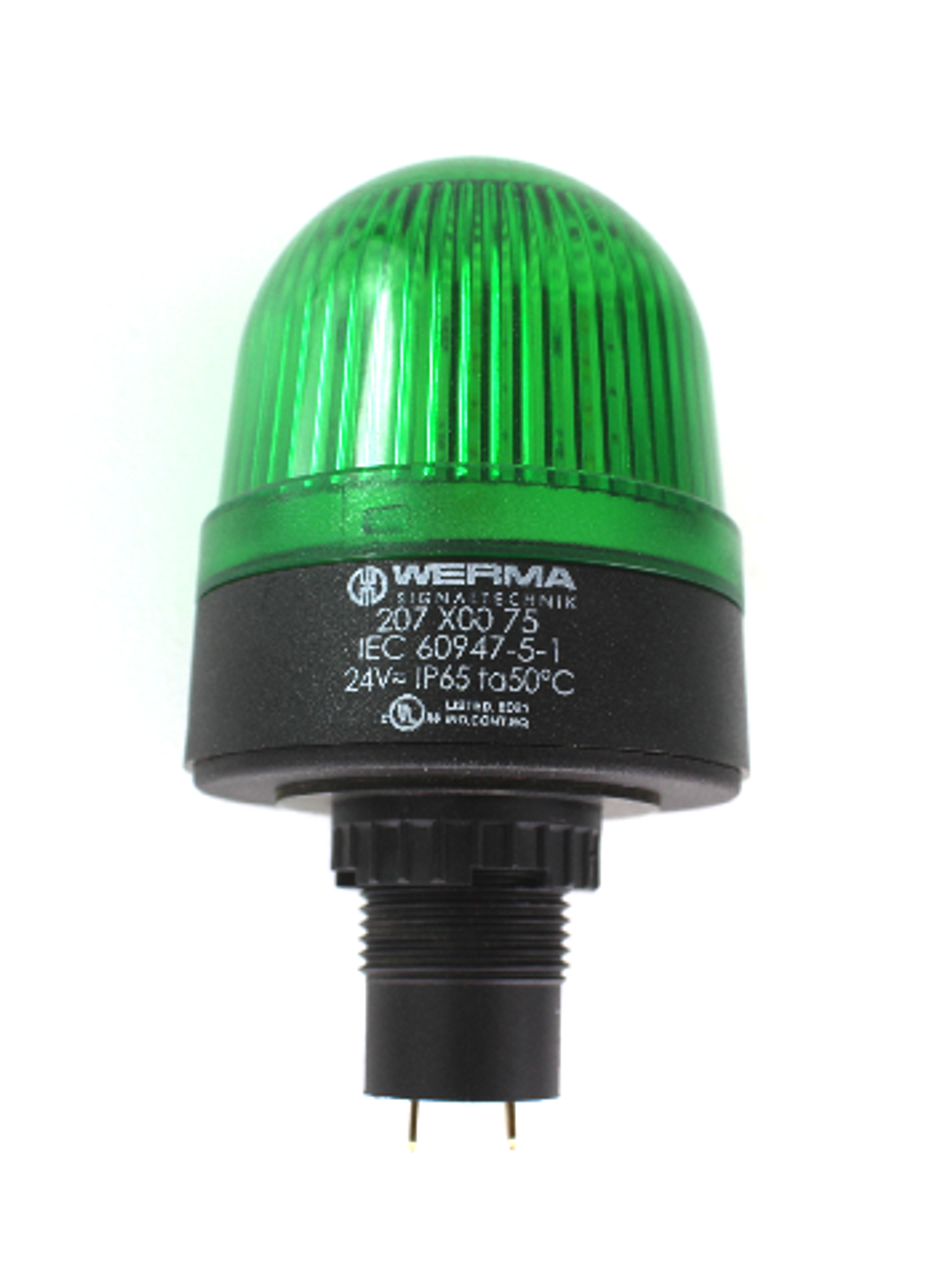 Werma 207-100-75 Green Signal Beacon Light Permanent 24V