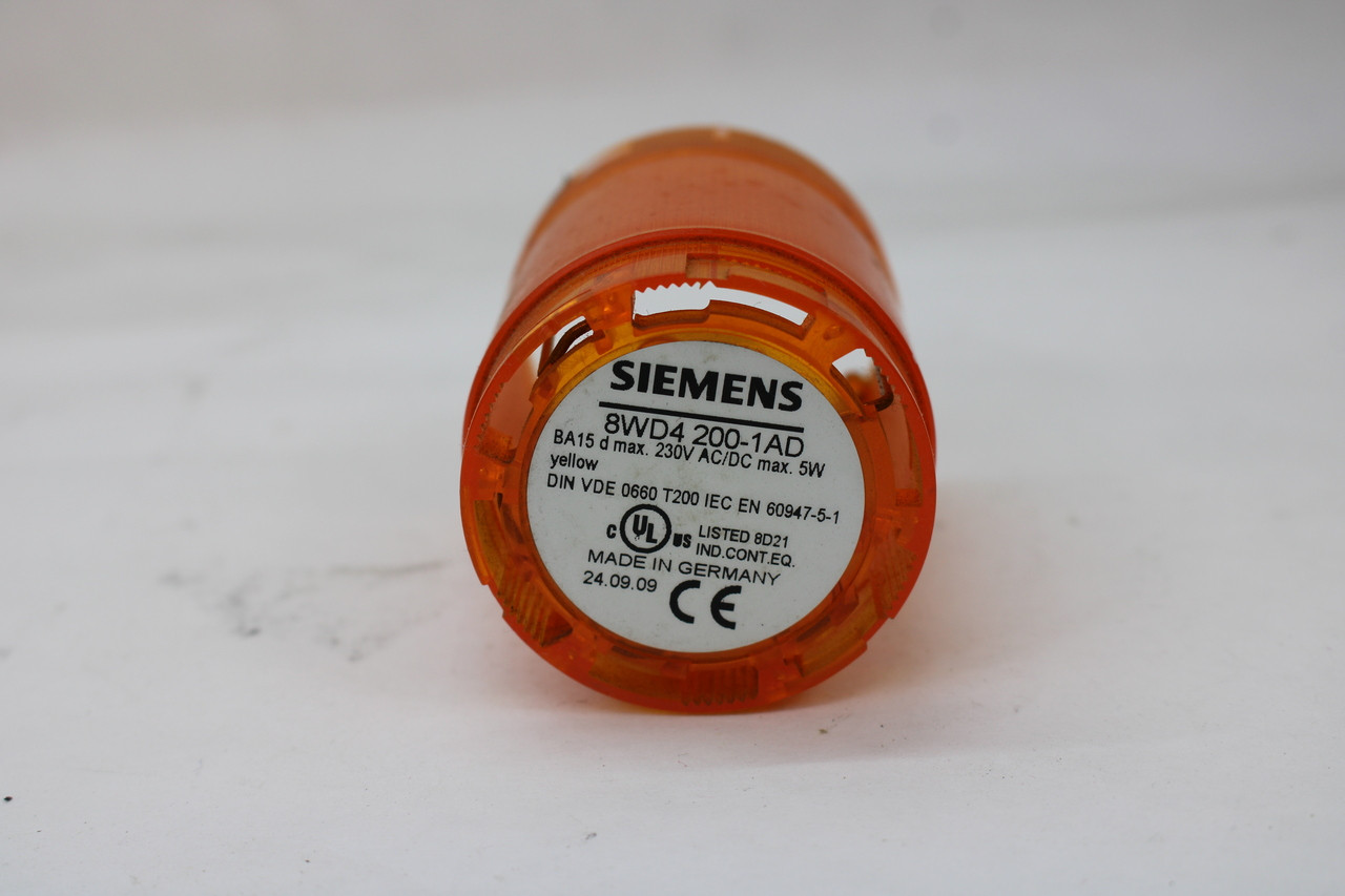 Siemens 8WD4200-1AD Yellow Continuous Light Element 230V AC/DC 5W