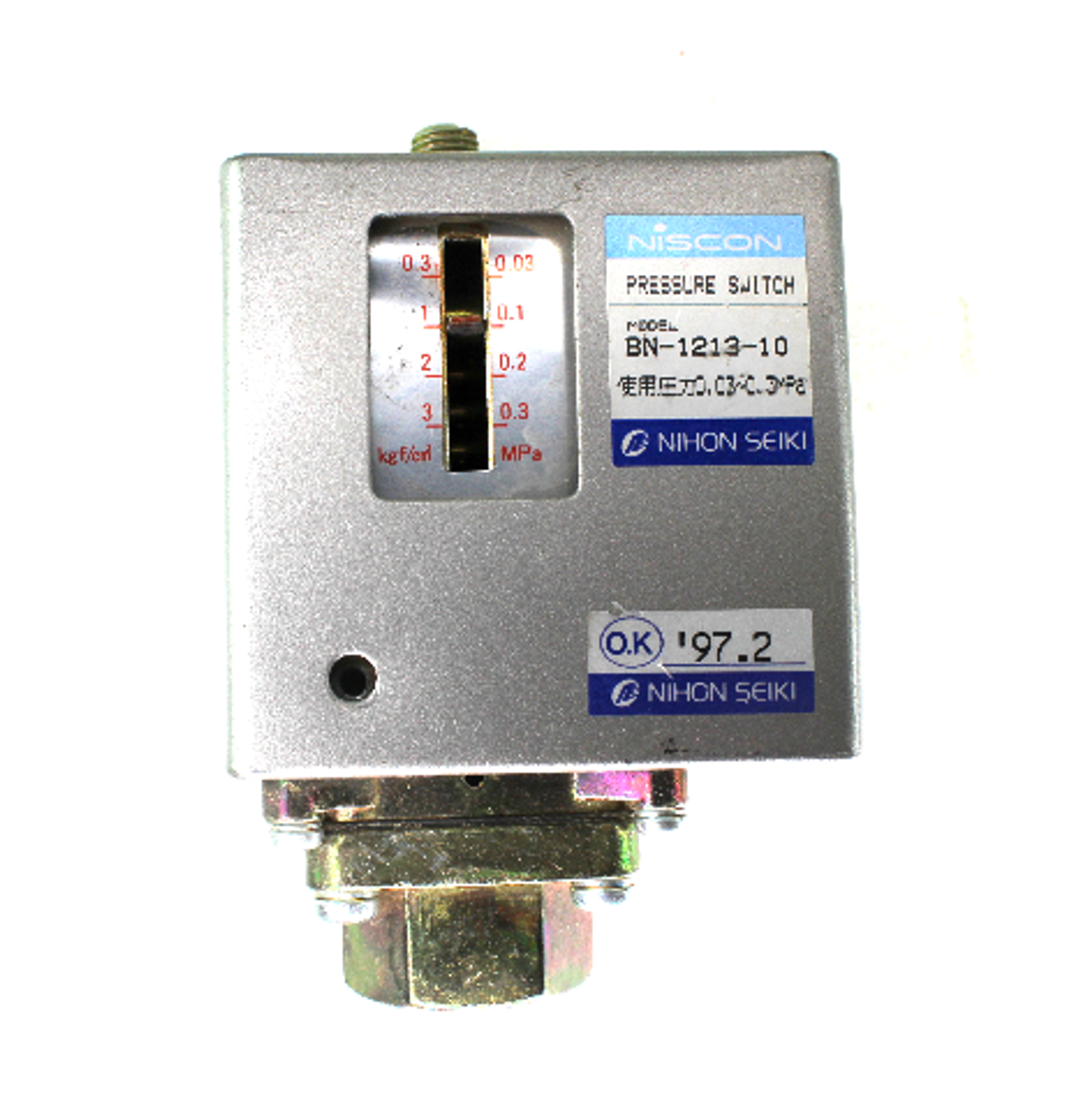 Niscon BN-1213-10 Pressure Switch Nihon Seiki 0-.3MPa