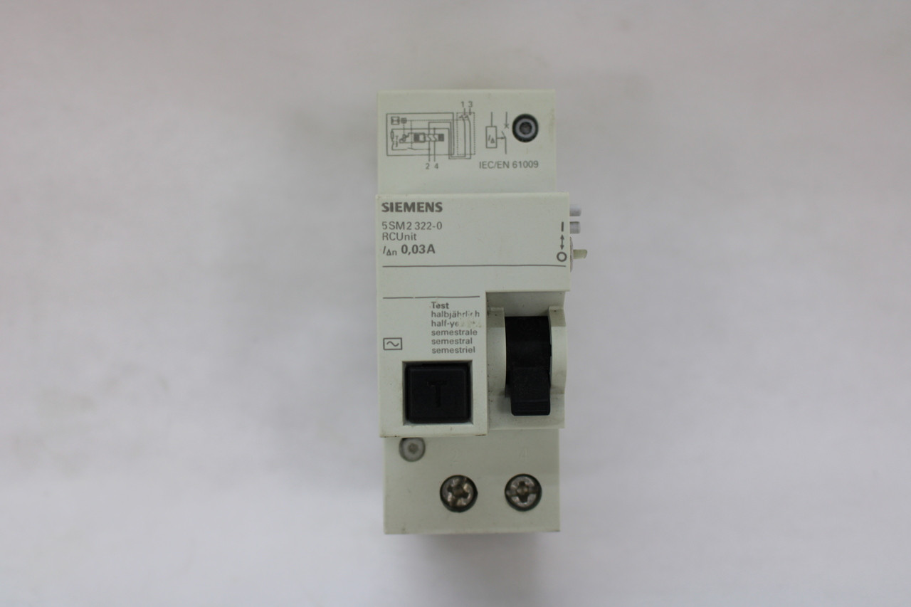 Siemens 5SM2322-0 RC Unit for 5SY, 2Pole, Type AC, 30mA, 40A