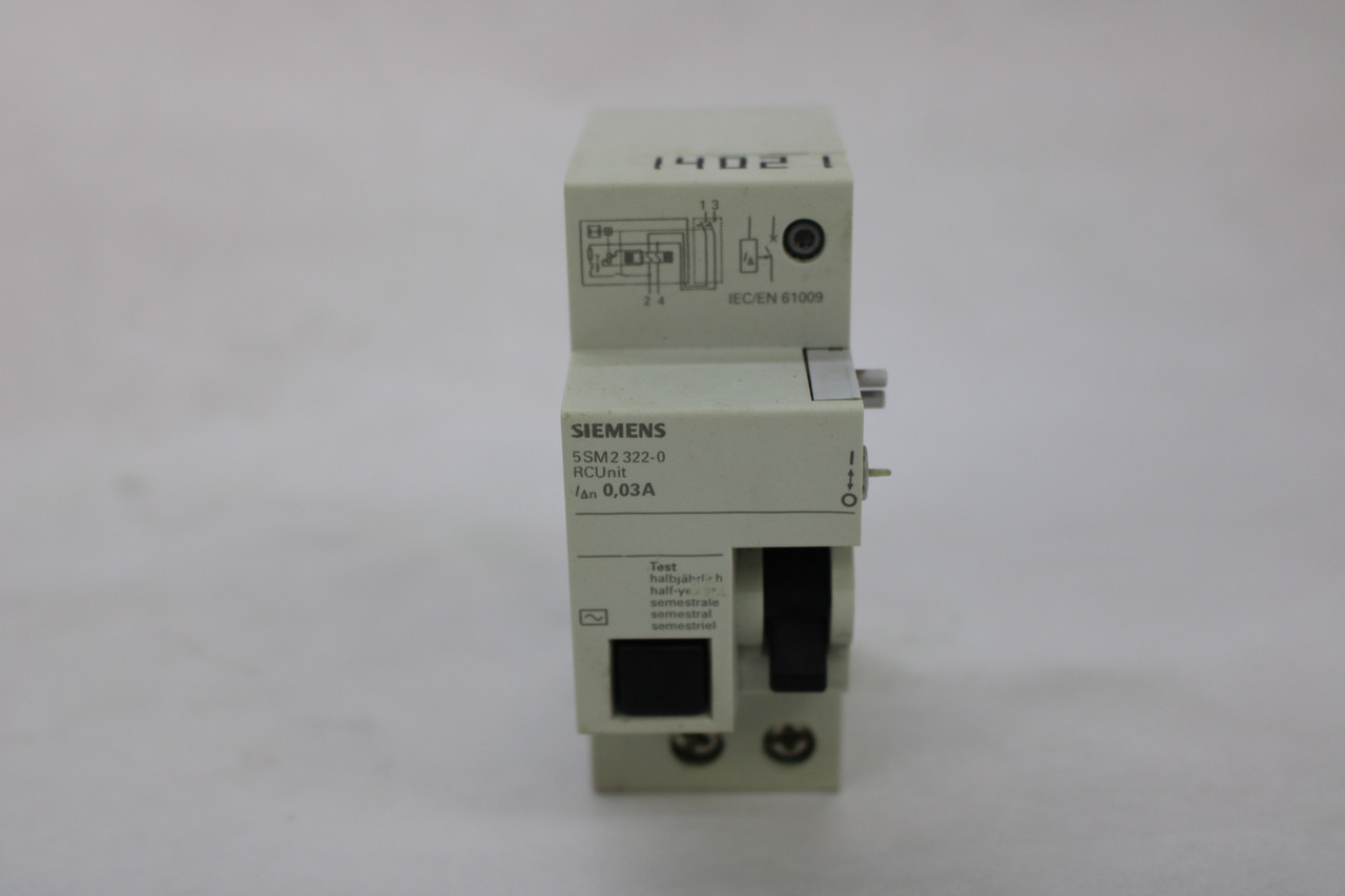Siemens 5SM2322-0 RC Unit for 5SY, 2Pole, Type AC, 30mA, 40A