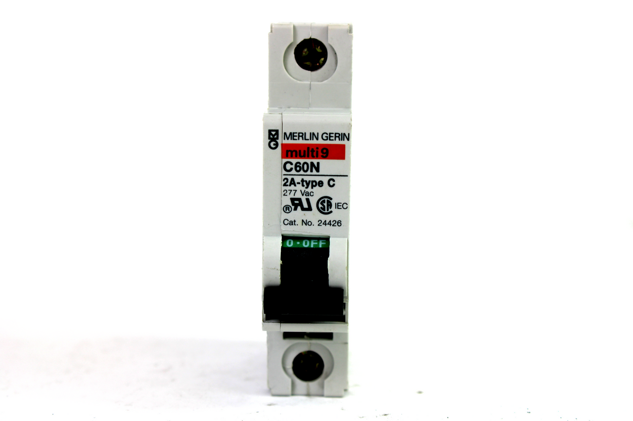 Merlin Gerin Multi9 C60N Circuit Breaker, 277VAC, 2 Amp, 1-Pole