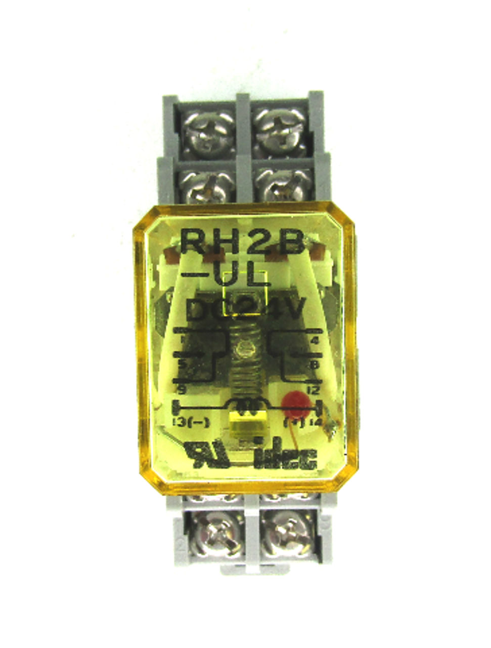 Idec SH2B-05 Relay Socket w/ RH2B-UL Power Relay, 24VDC, 300V