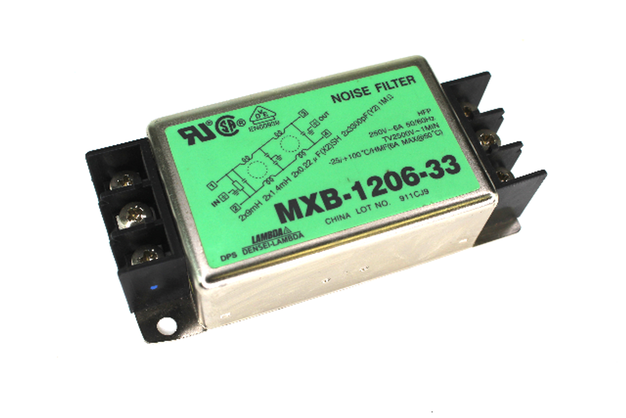TDK-Lambda MXB-1206-33 1 Phase Noise Filter, 250VAC, 6 Amp