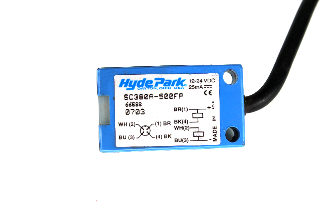 Hyde Park SC380A-500FP Ultrasonic Proximity Switch, 12-24 VDC, 25mA