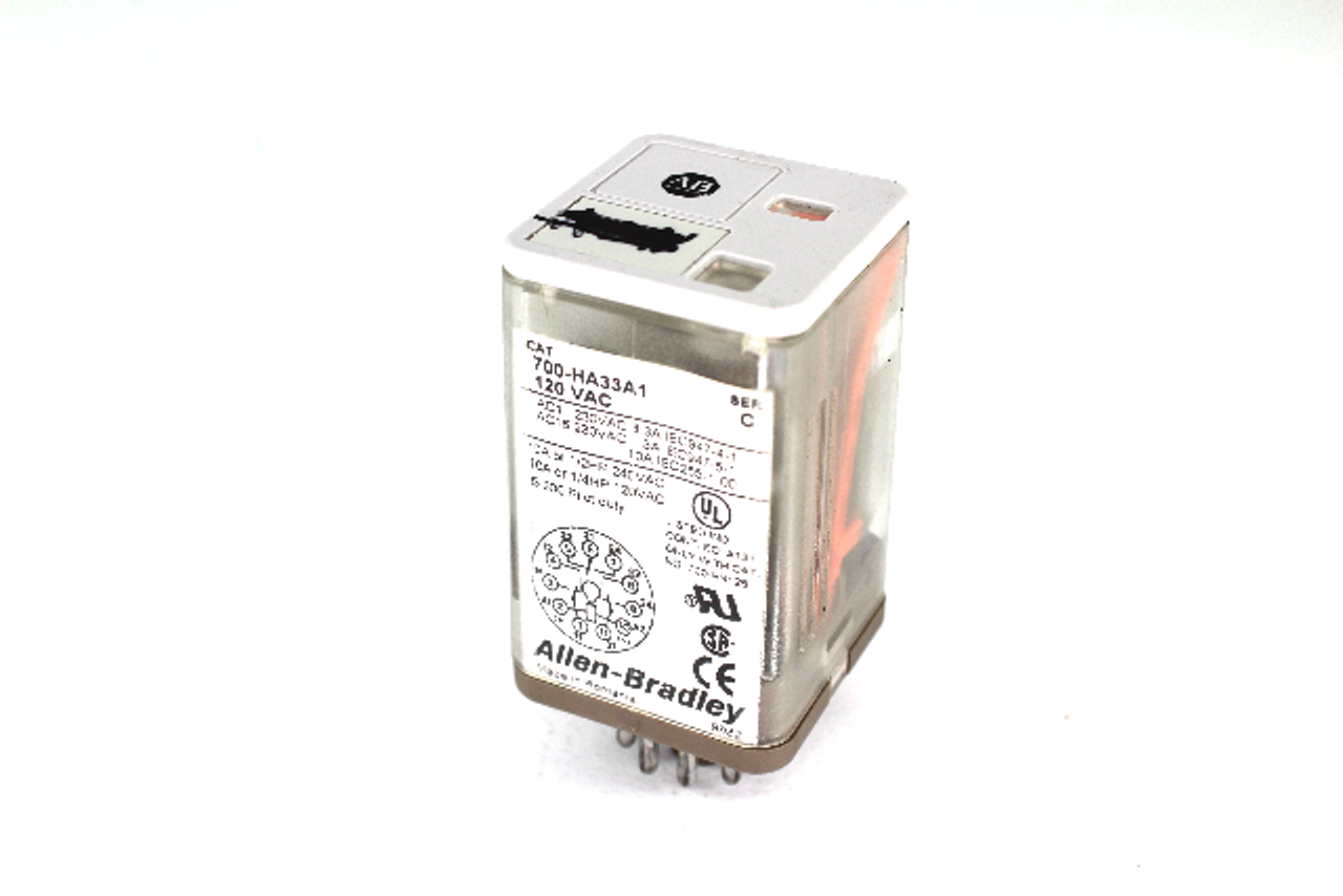 Allen Bradley 700-HA33A1 Ser. C Ice Cube Relay, 120VAC, 10 Amp