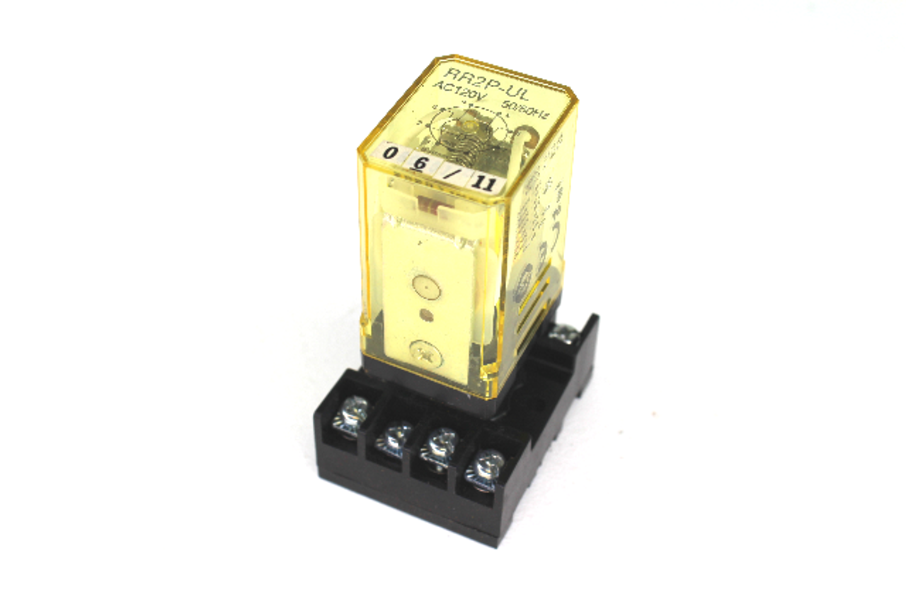 Idec RR2P-UL General Purpose Relay 120V AC w/ Allen Bradley 700-HN125 Ser. A Relay Socket