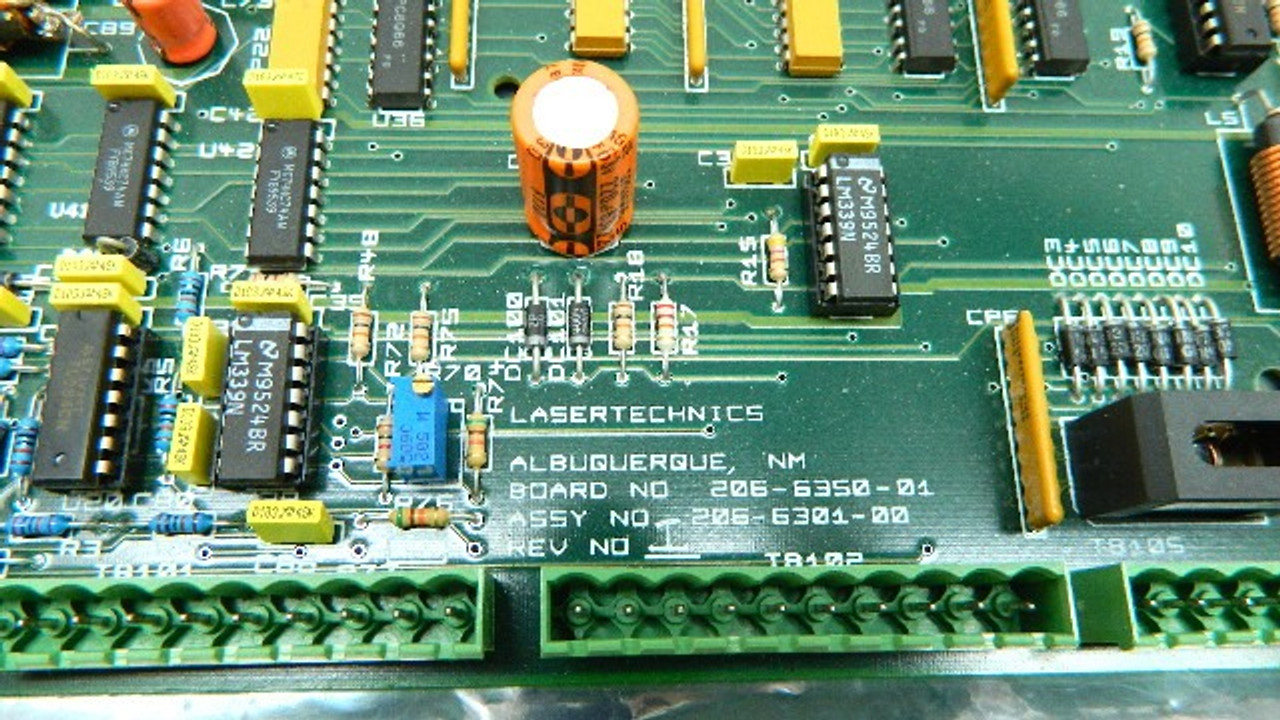 Lasertechnics 206-6301-00 PC Board Assembly 206-6350-01 Revision I C-Tek Corp.