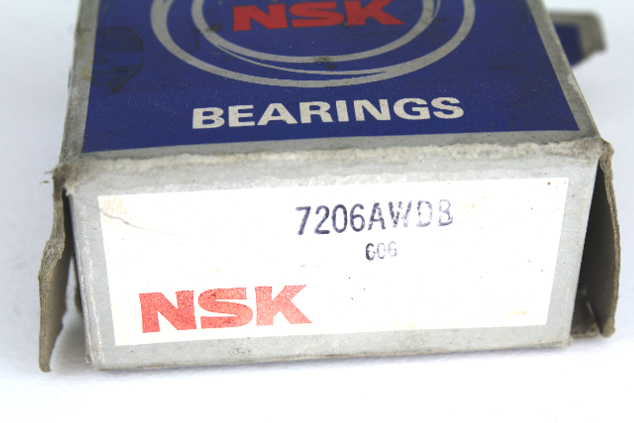 NSK Bearings 7206AWDB Single Row Angular Contact Ball Bearing, 49.21mmD