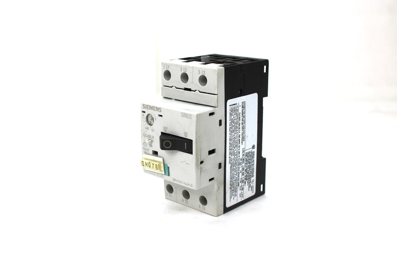Siemens 3RV1011-0JA10 Manual Motor Controller, 0.7-1A, Class 10