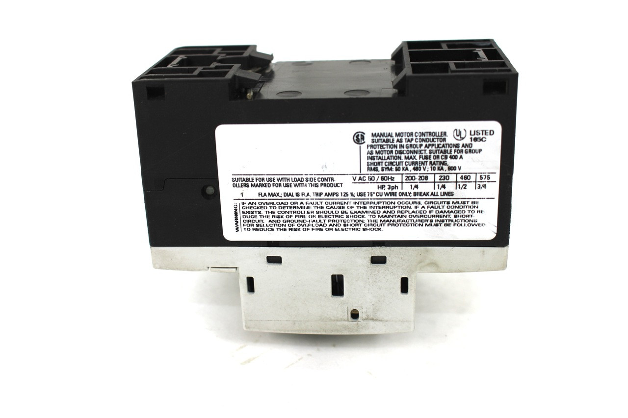 Siemens 3RV1011-0JA10 Manual Motor Controller, 0.7-1A, Class 10