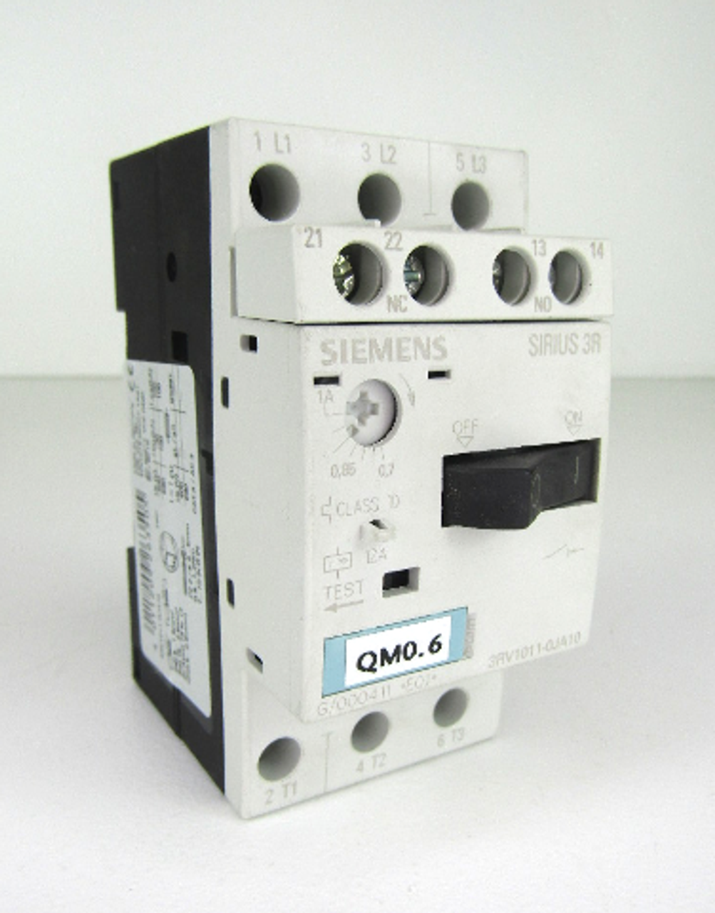 Siemens 3RV1011-0JA10 Manual Motor Controller, 0.7-1A, Class 10