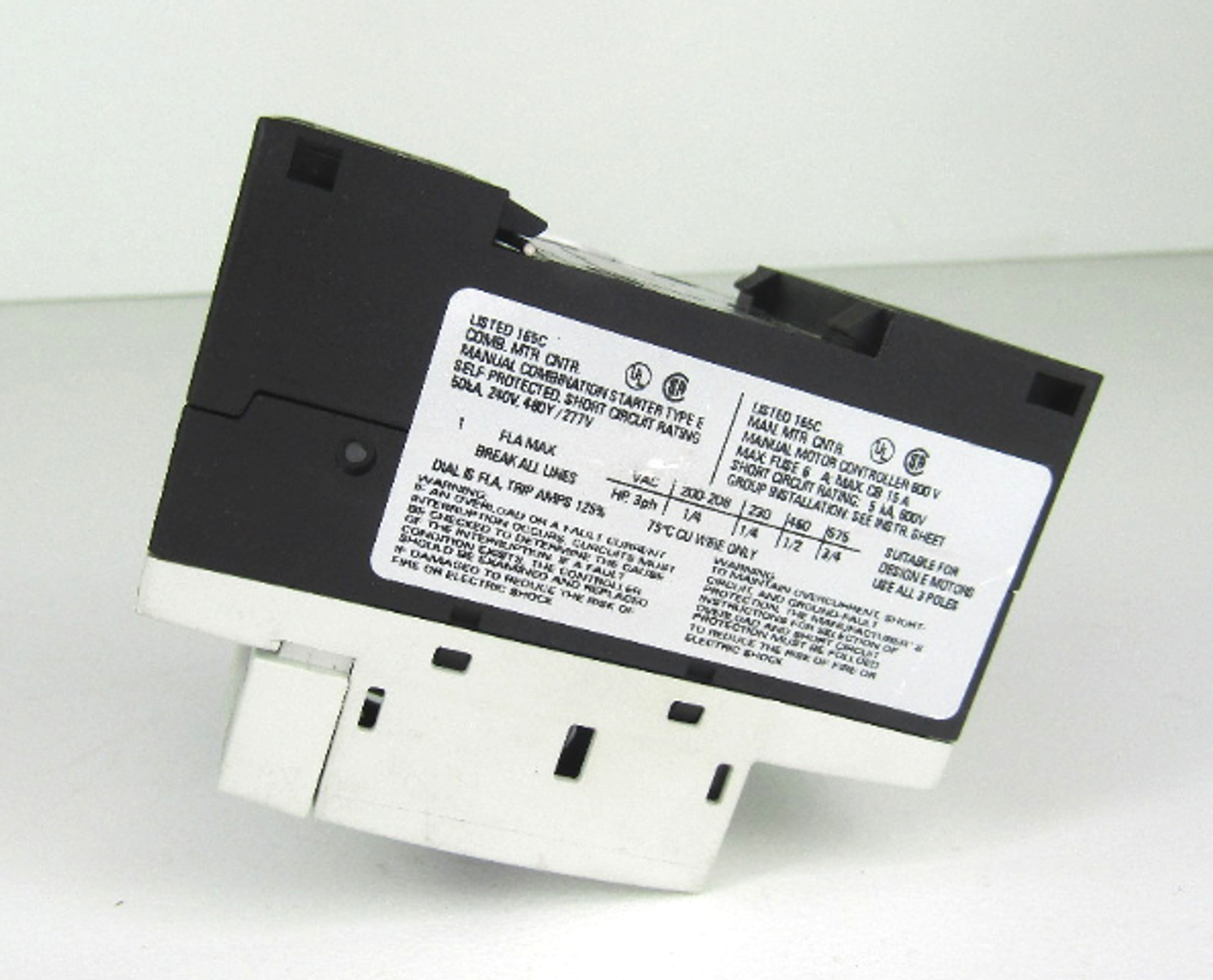 Siemens 3RV1011-0JA10 Manual Motor Controller, 0.7-1A, Class 10