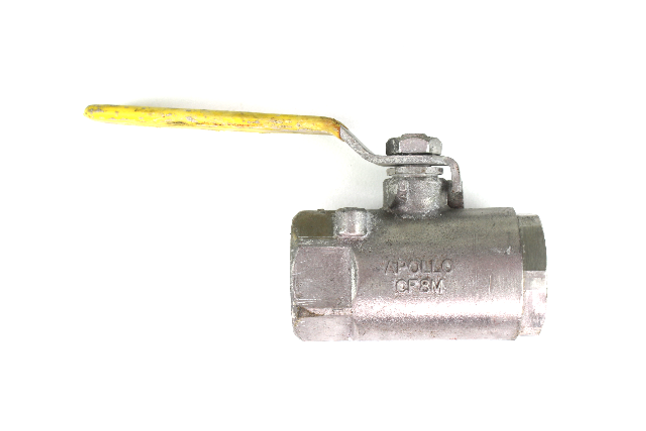 Apollo CF8M Ball Valve, Inline, 2-Piece, Stainless Steel, Pipe Size 1-1/4", 1500 PSI CWP