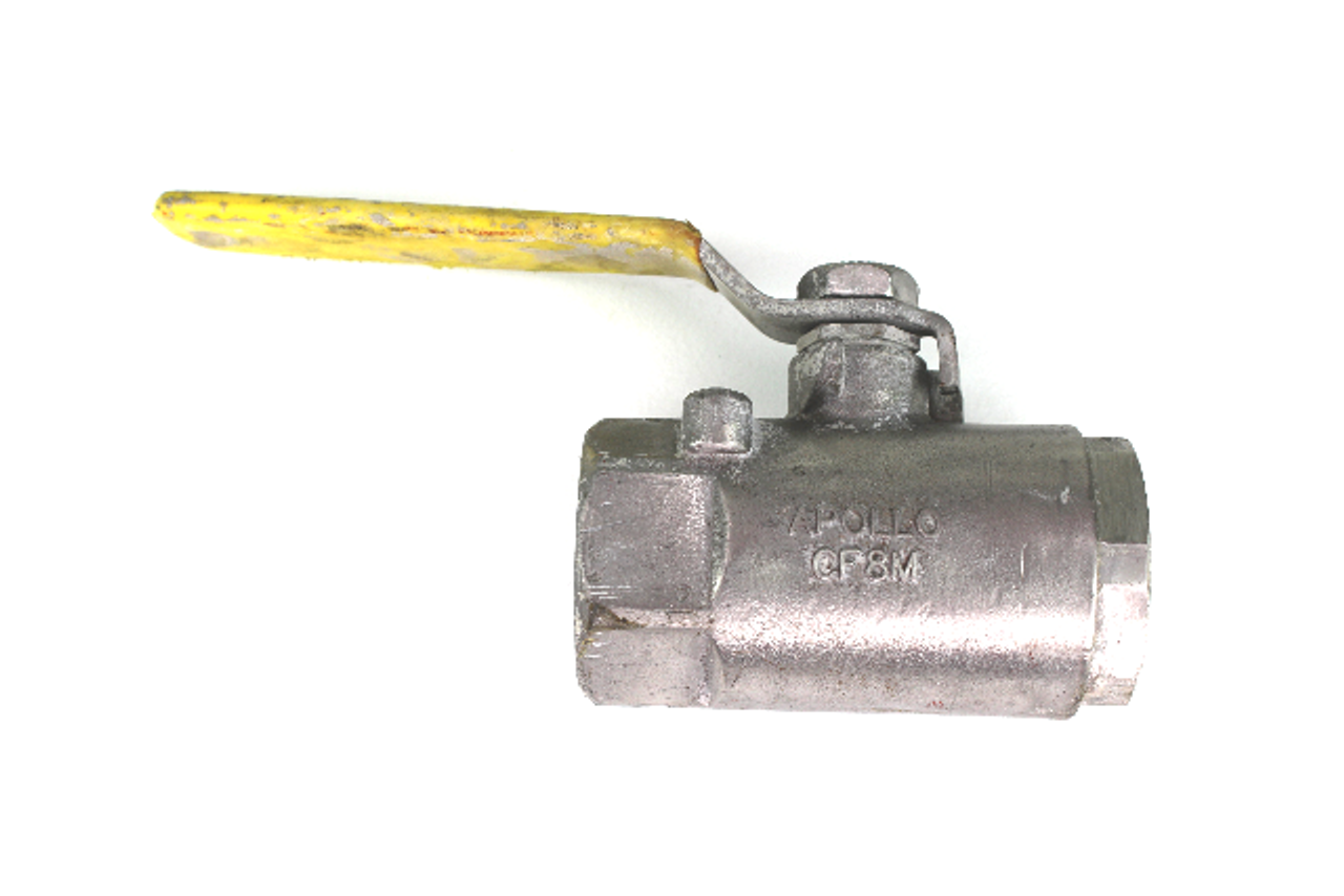 Apollo CF8M Ball Valve, Inline, 2-Piece, Stainless Steel, Pipe Size 1-1/4", 1500 PSI CWP