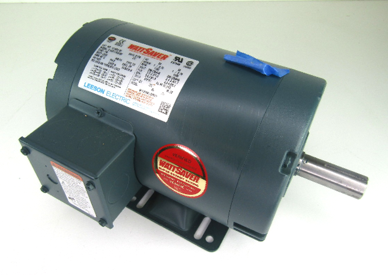 Leeson C143T17DB10F Electric Motor, 1760RPM, 1HP, 208-230/460V