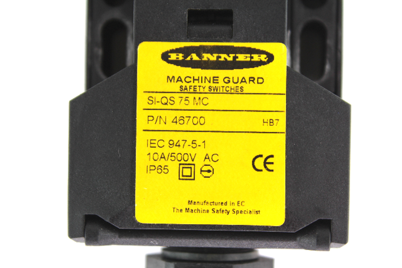 Banner Engineering SI-QS 75 MC Machine Guard Safety Switch, 10 Amp, 500V AC