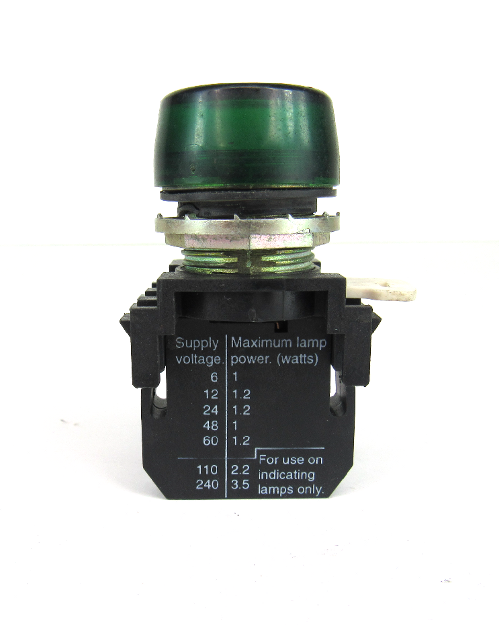 Cutler-Hammer Green Pilot Light E22D Series A2 Contact Block 250 Volts