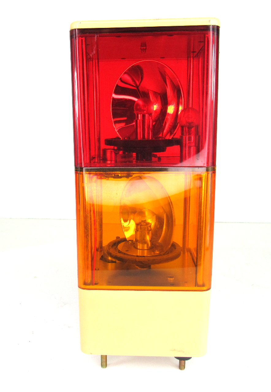Patlite KJ Cube Tower Rotating Red/Amber 24 Vdc/0.5a