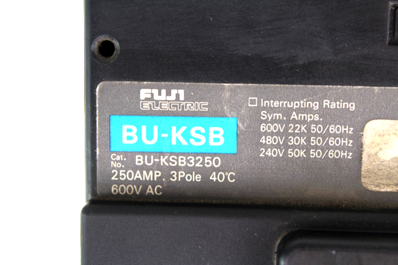 Fuji Electric BU-KSB3250 Industrial Circuit Breaker, 250 Amp, 3-Pole, 600V AC
