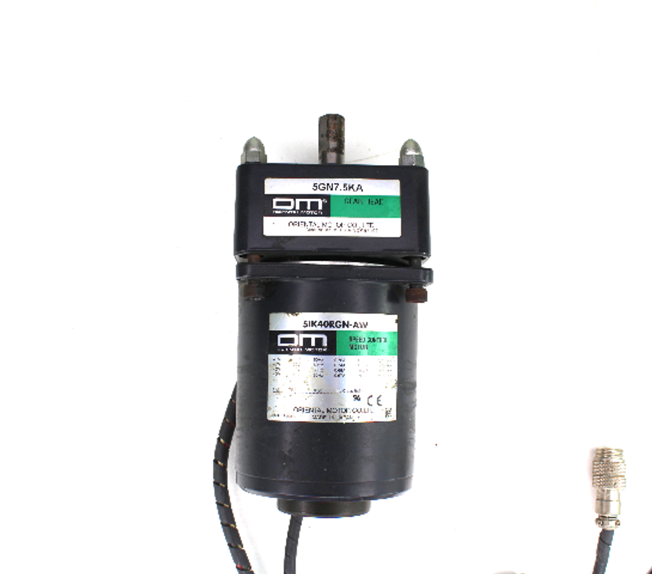 Oriental Motor 5IK40RGN-AW Speed Control Motor, 115V, 50/60Hz, 0.76 Amp w/ 5GN7.5KA Gear Head