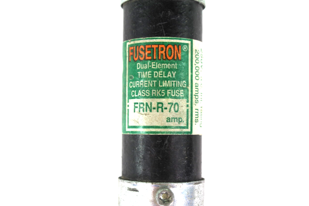 Bussmann Fusetron FRN-R-70 Time Delay Fuse, 70A, 250V AC