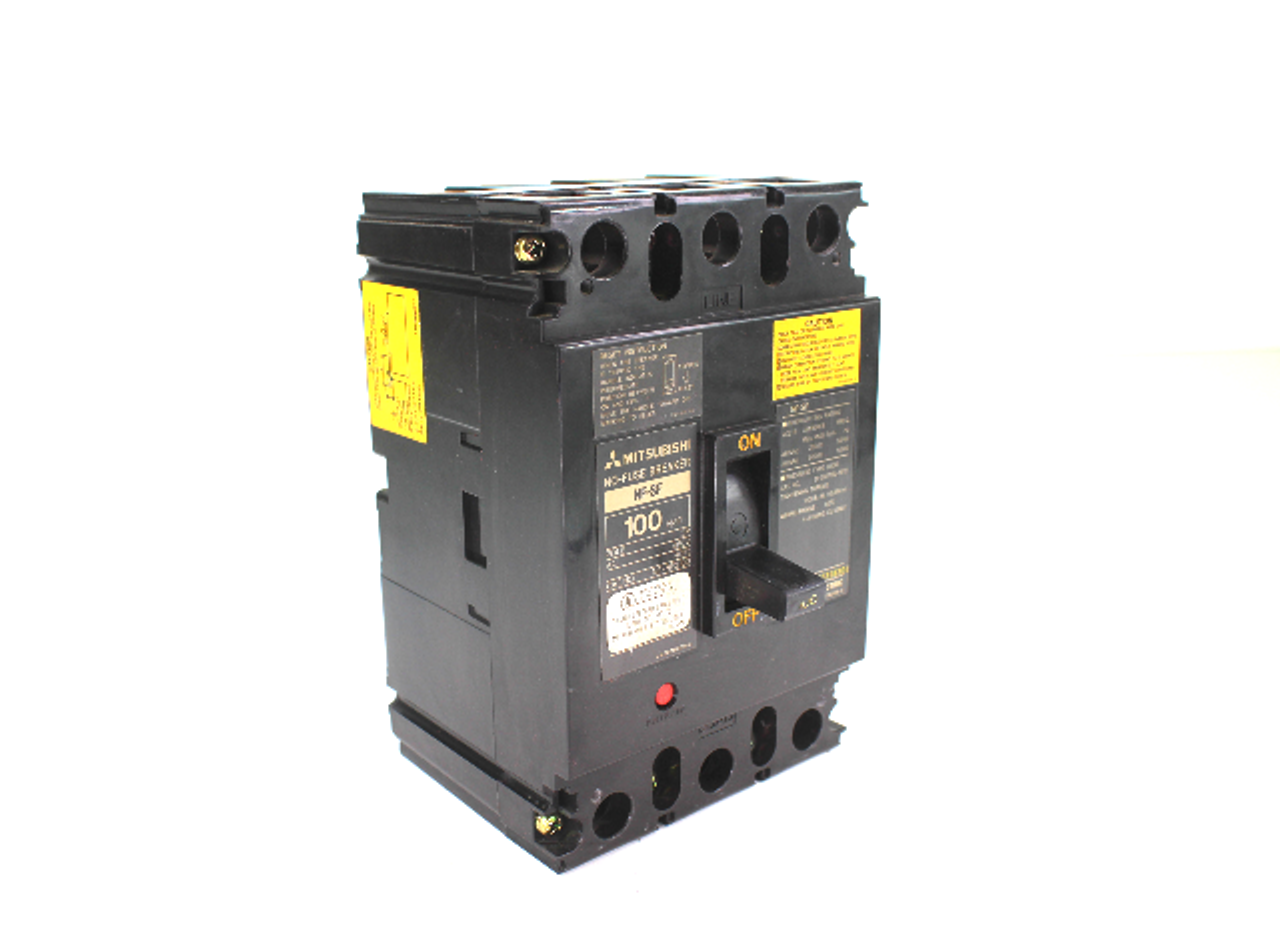 Mitsubishi NF-SF3100 No-Fuse Circuit Breaker, 100 Amp, 3-Pole, 480V AC