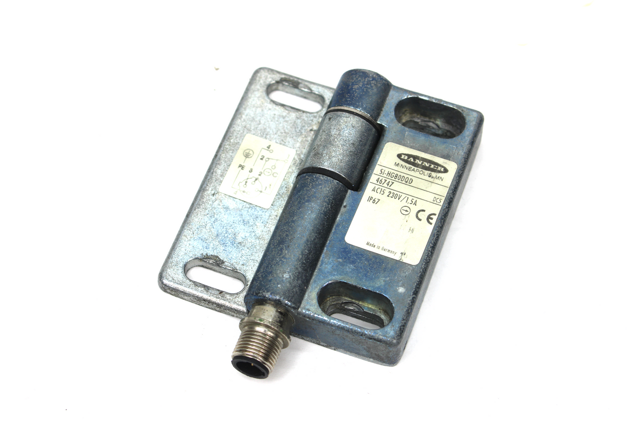Banner SIHG80DQD Hinge Safety Interlock Switch 230V AC, 1.5 Amp