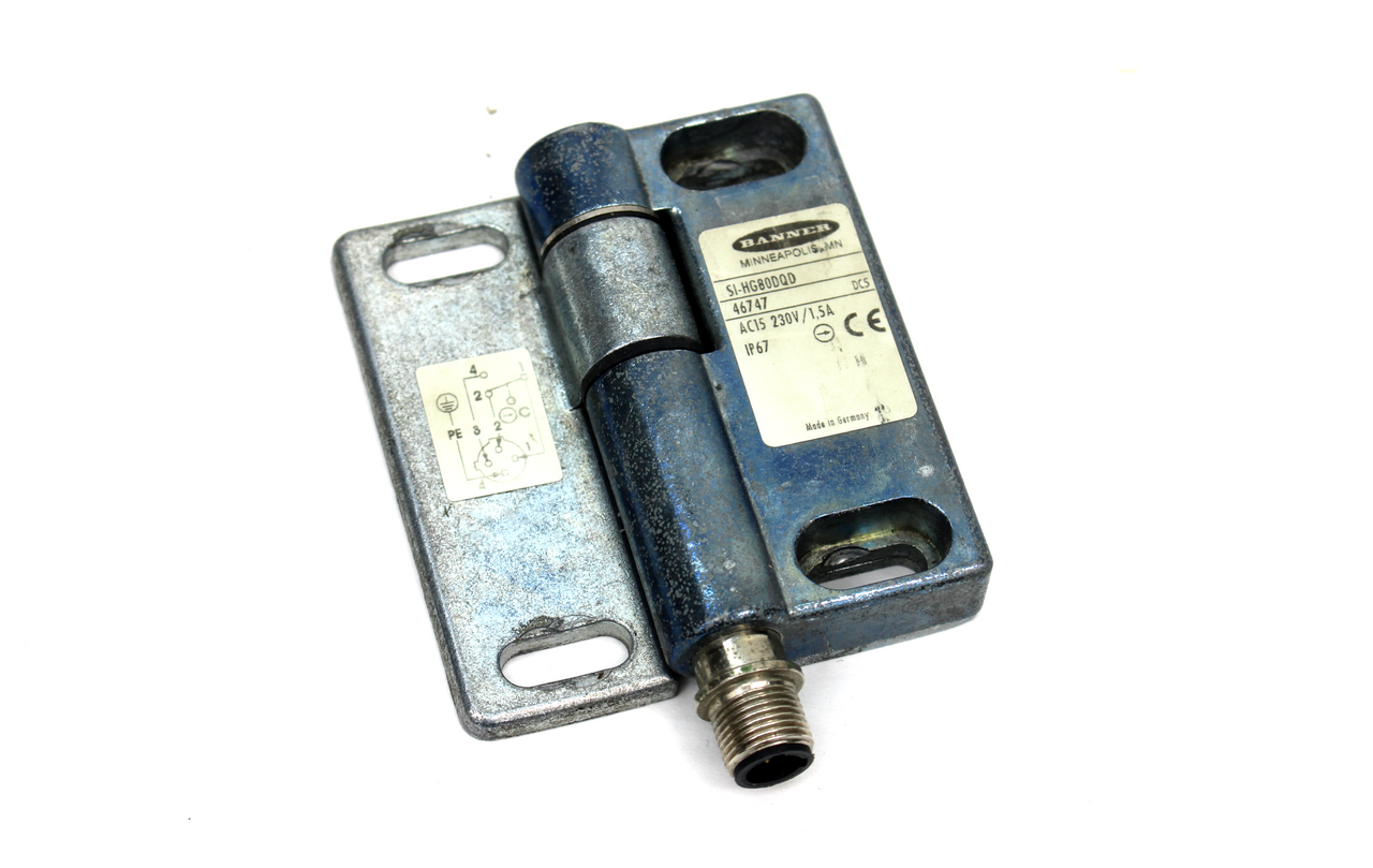 Banner SI-HG80DQD Hinge Safety Interlock Switch 230V AC, 1.5 Amp