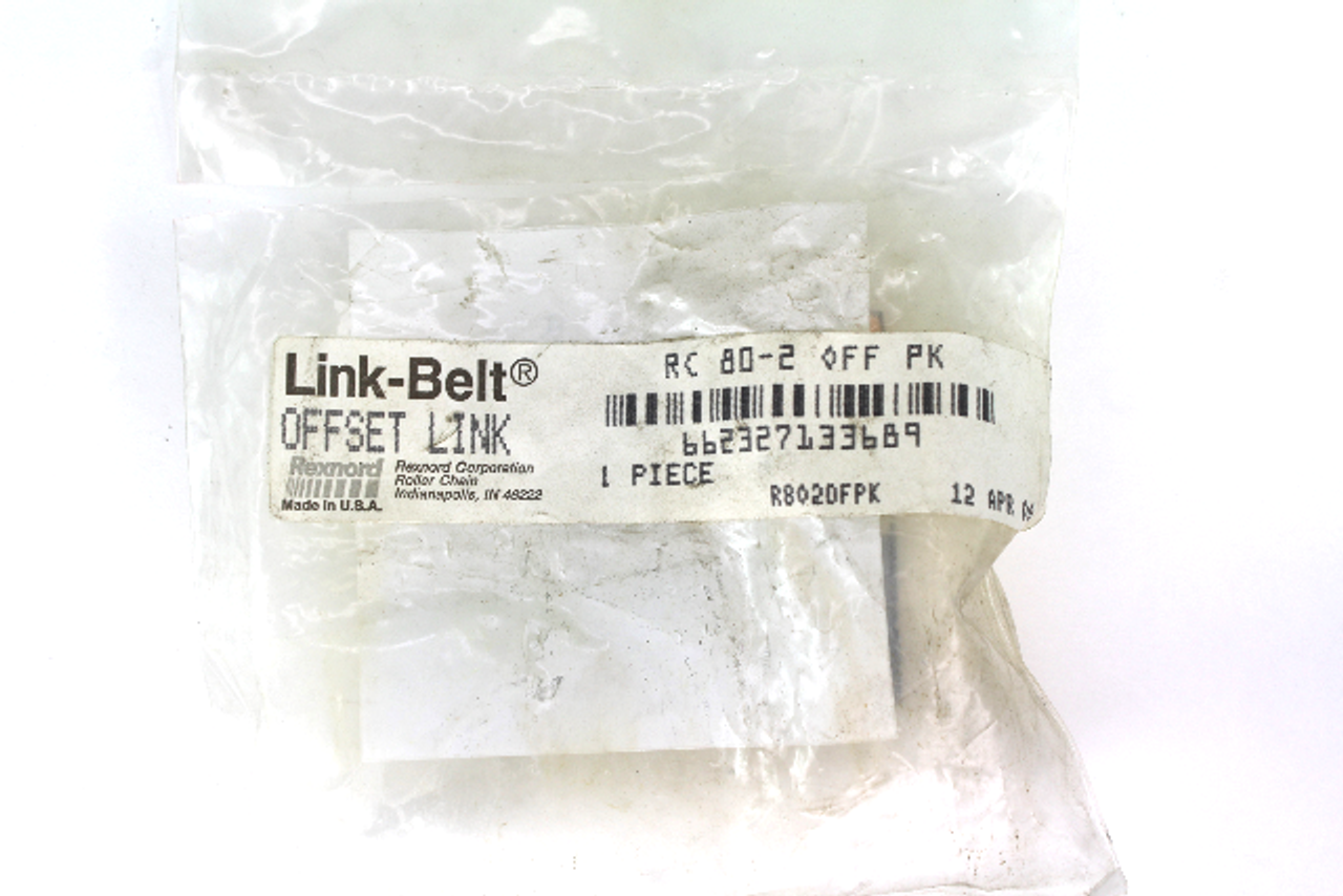 Rexnord RC80-2 Link-Belt Offset Link for Roller Chain